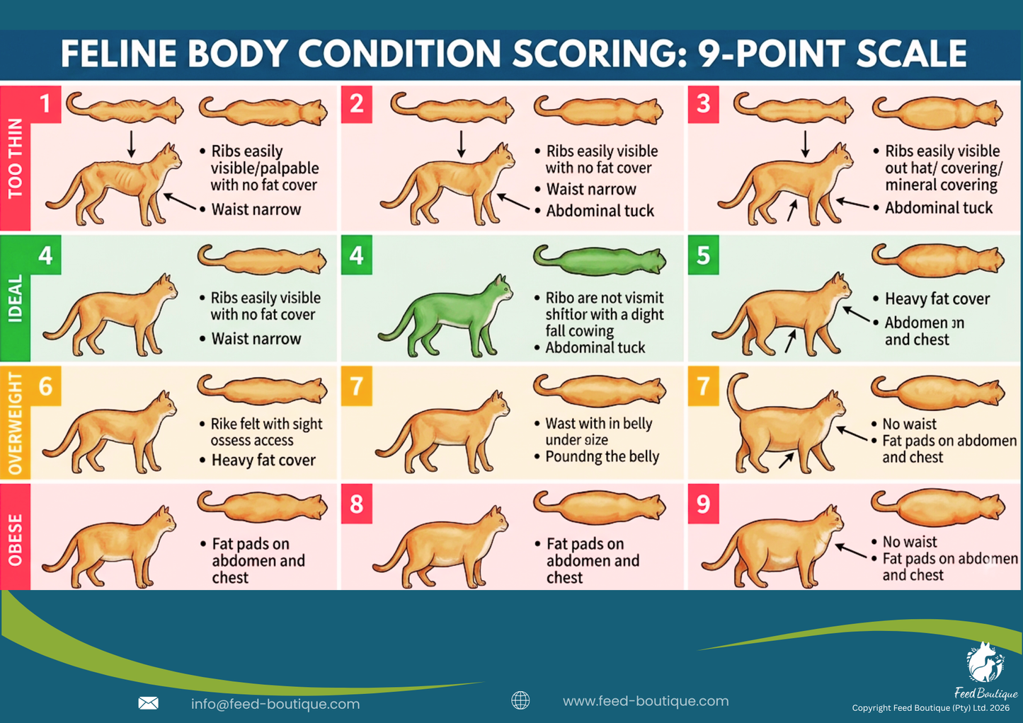 Feline Body Condition Score Chart