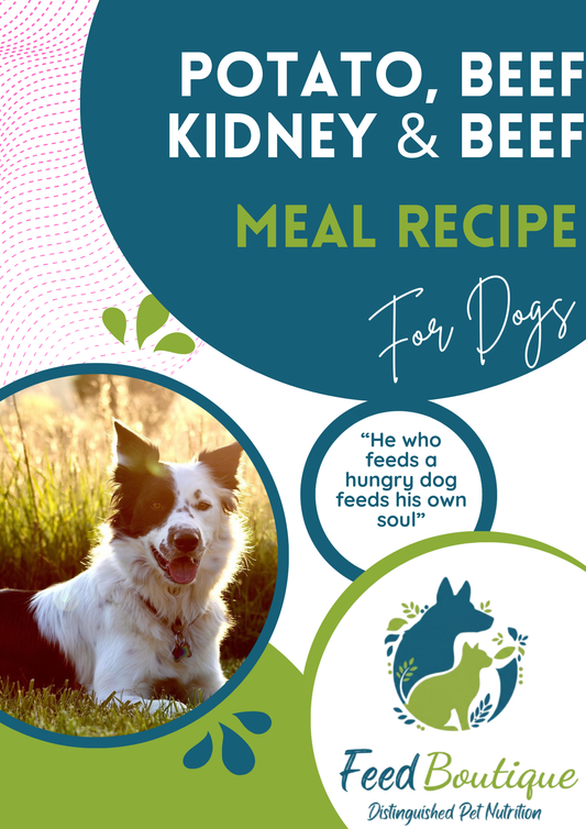 Potato, Beef Kidney and Beef Meal Recipe for Dogs