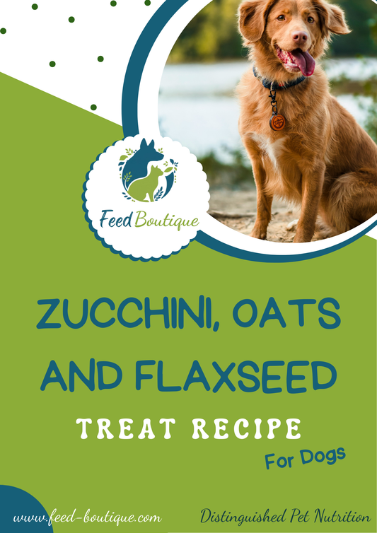 Zucchini, oats and flaxseed treat recipe for dogs