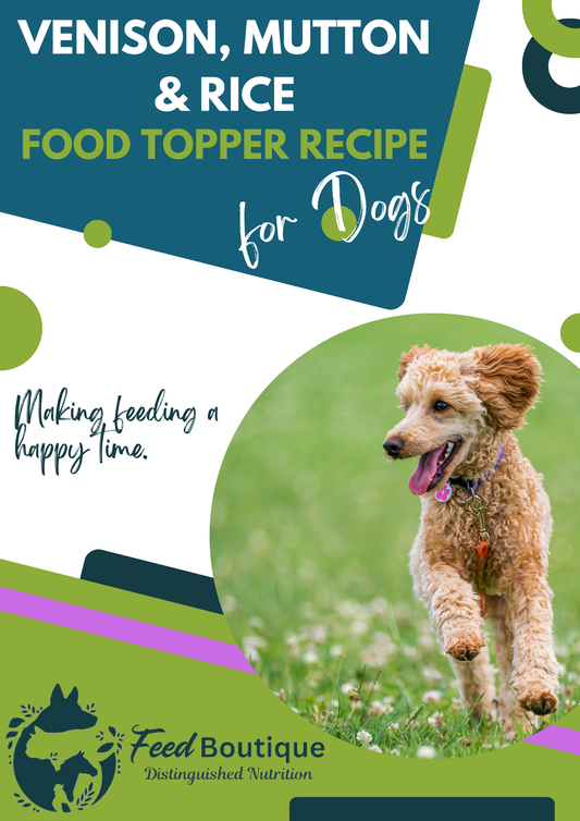 Venison, Mutton and Rice Food Topper Recipe for Dogs